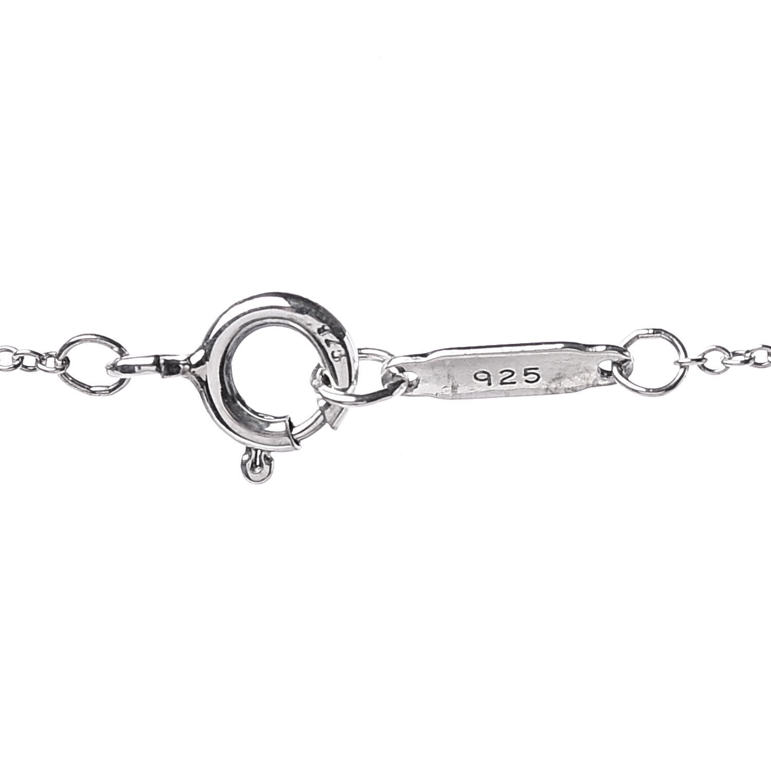 Tiffany Sterling Silver Medium Atlas Open Pendant Necklace 6 of 8