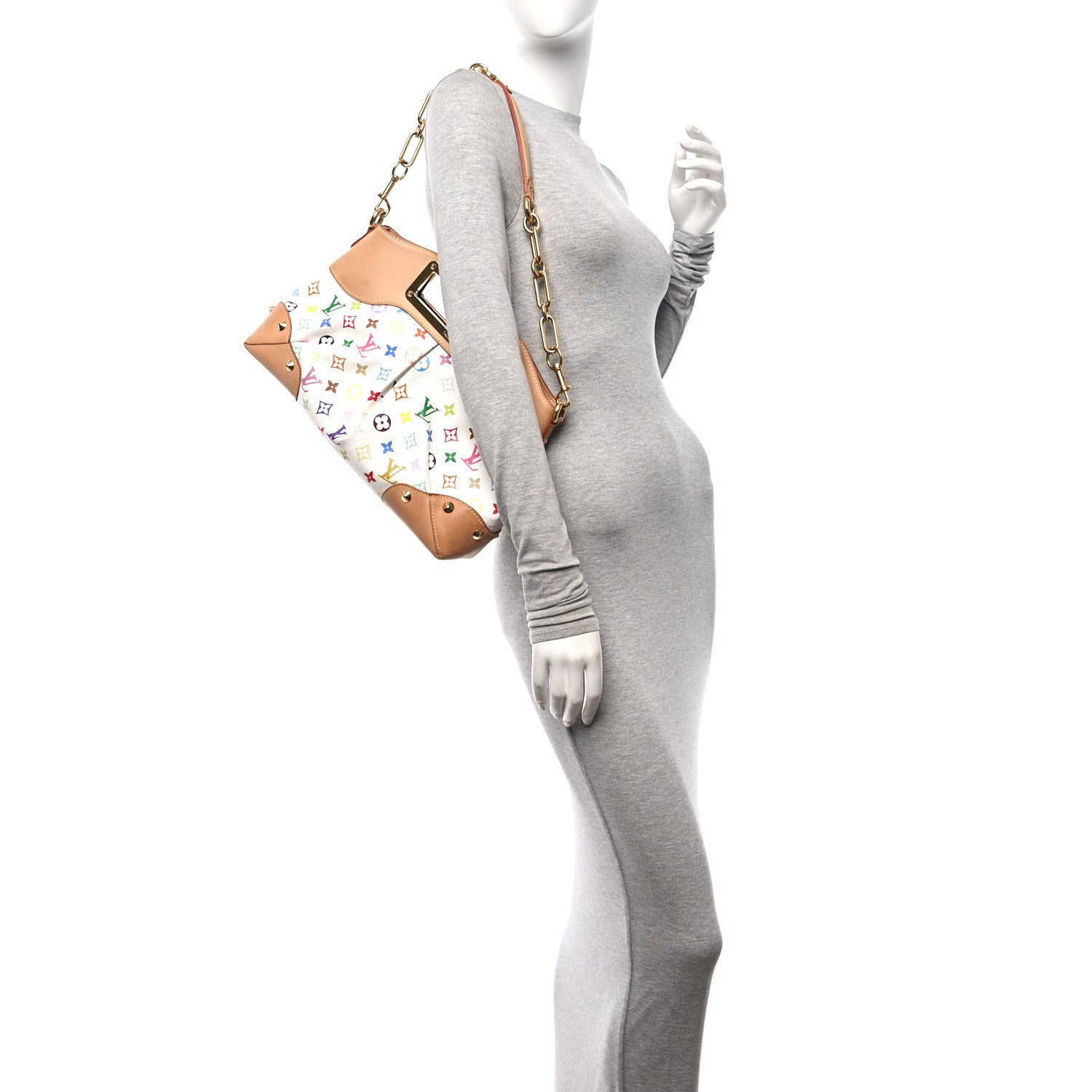 Louis Vuitton Monogram Multicolor Judy MM White 2 of 9