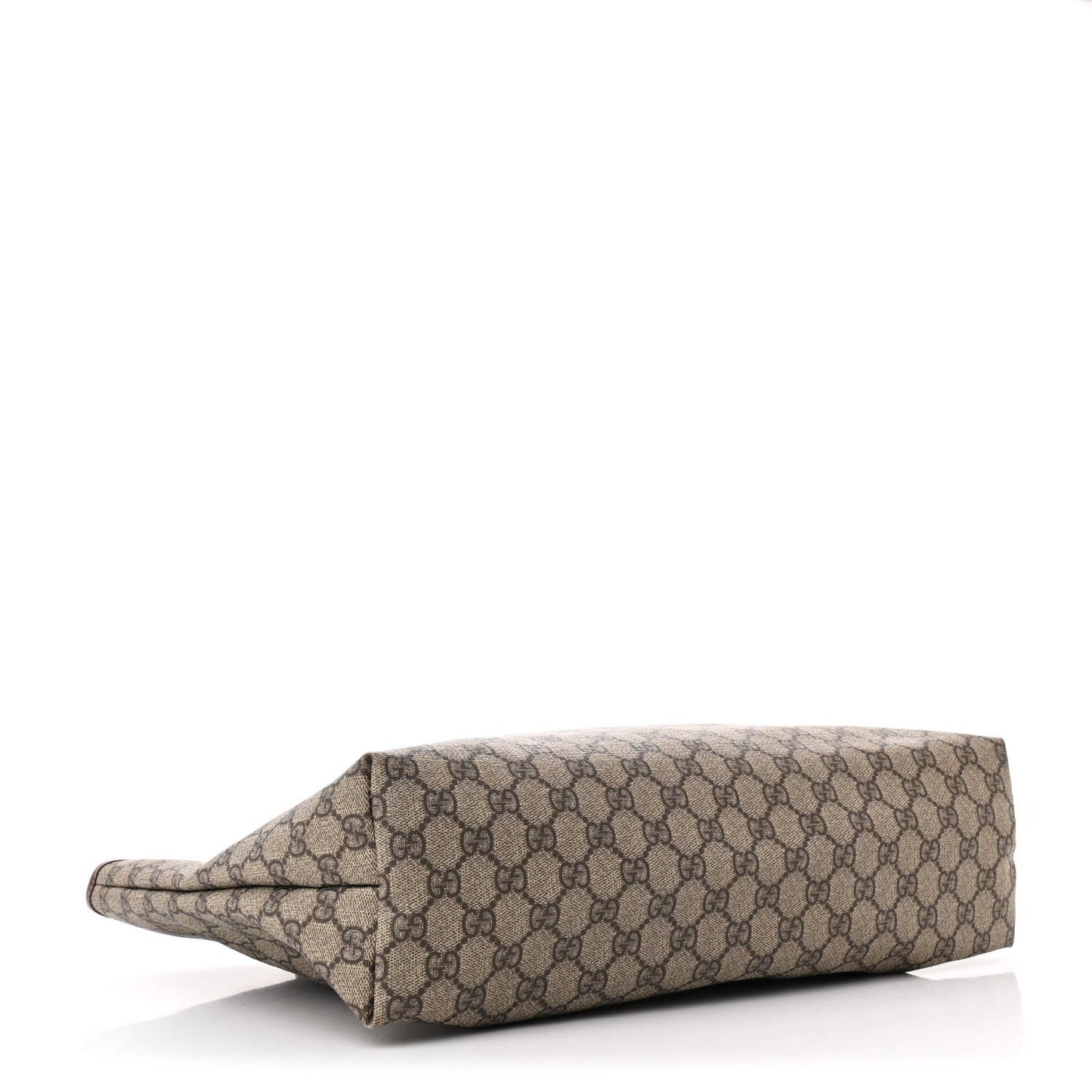 GG Plus Monogram Medium Signature Web Loop Tote Brown