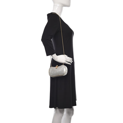 Judith Leiber Swarovski Crystal Minaudiere Clutch Silver 2 of 11