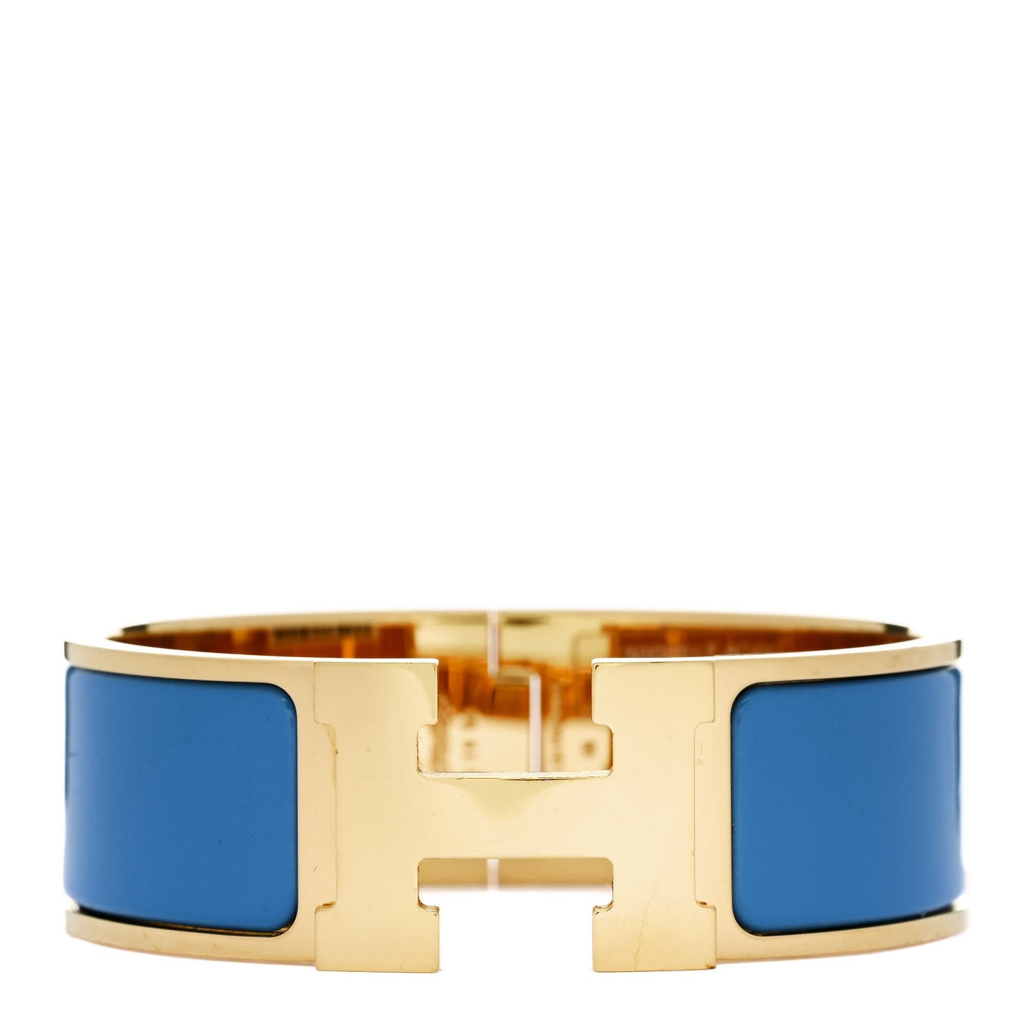Hermes Enamel Wide Clic Clac H Bracelet PM Bleu Cielo 1 of 4