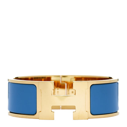 Hermes Enamel Wide Clic Clac H Bracelet PM Bleu Cielo 1 of 4
