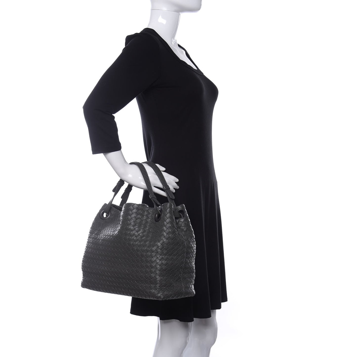Nappa Intrecciato Bella Tote Grey