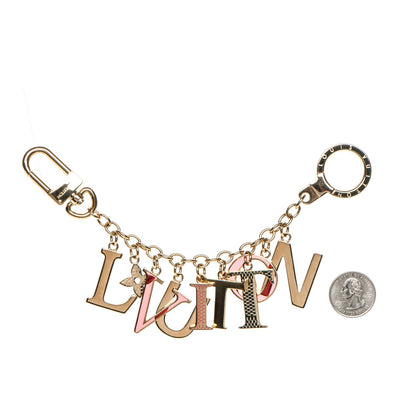 Louis Vuitton LV Tag Bag Charm Gold 2 of 4