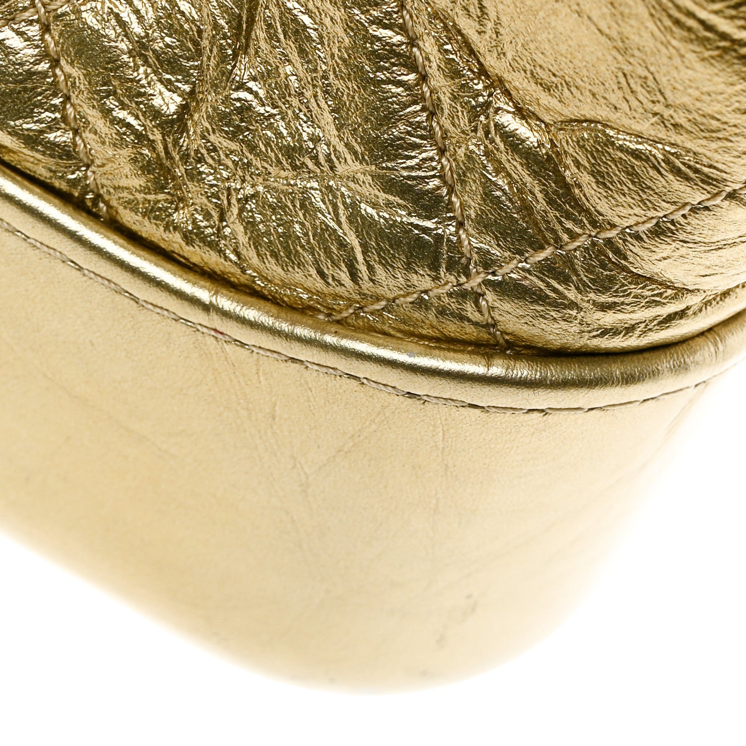 Chanel Metallic Aged Calfskin Quilted Small Gabrielle Hobo Gold 15 of 15