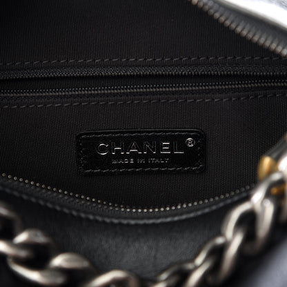 Chanel Calfskin Chain 20s Signature Hobo Black 5 of 9