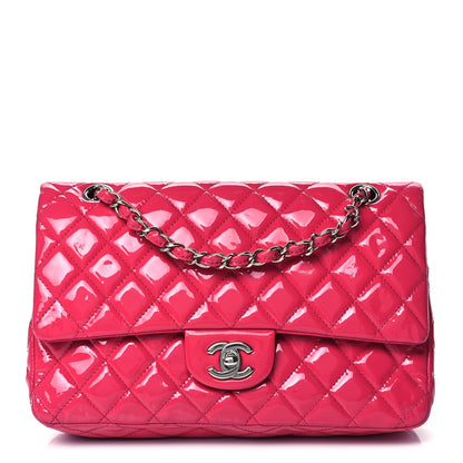 Chanel Patent Quilted Medium Double Flap Pink 1 of 10