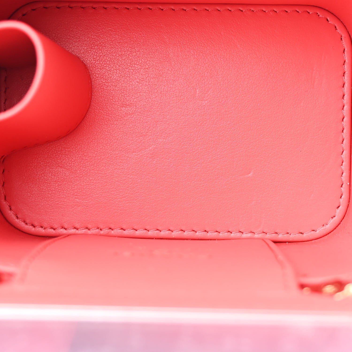 Chanel Caviar Quilted Mini Vanity Case With Chain Red 5 of 7