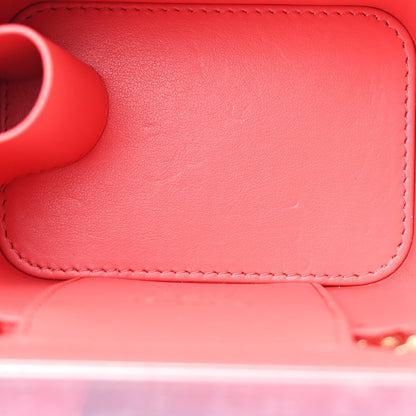 Chanel Caviar Quilted Mini Vanity Case With Chain Red 5 of 7