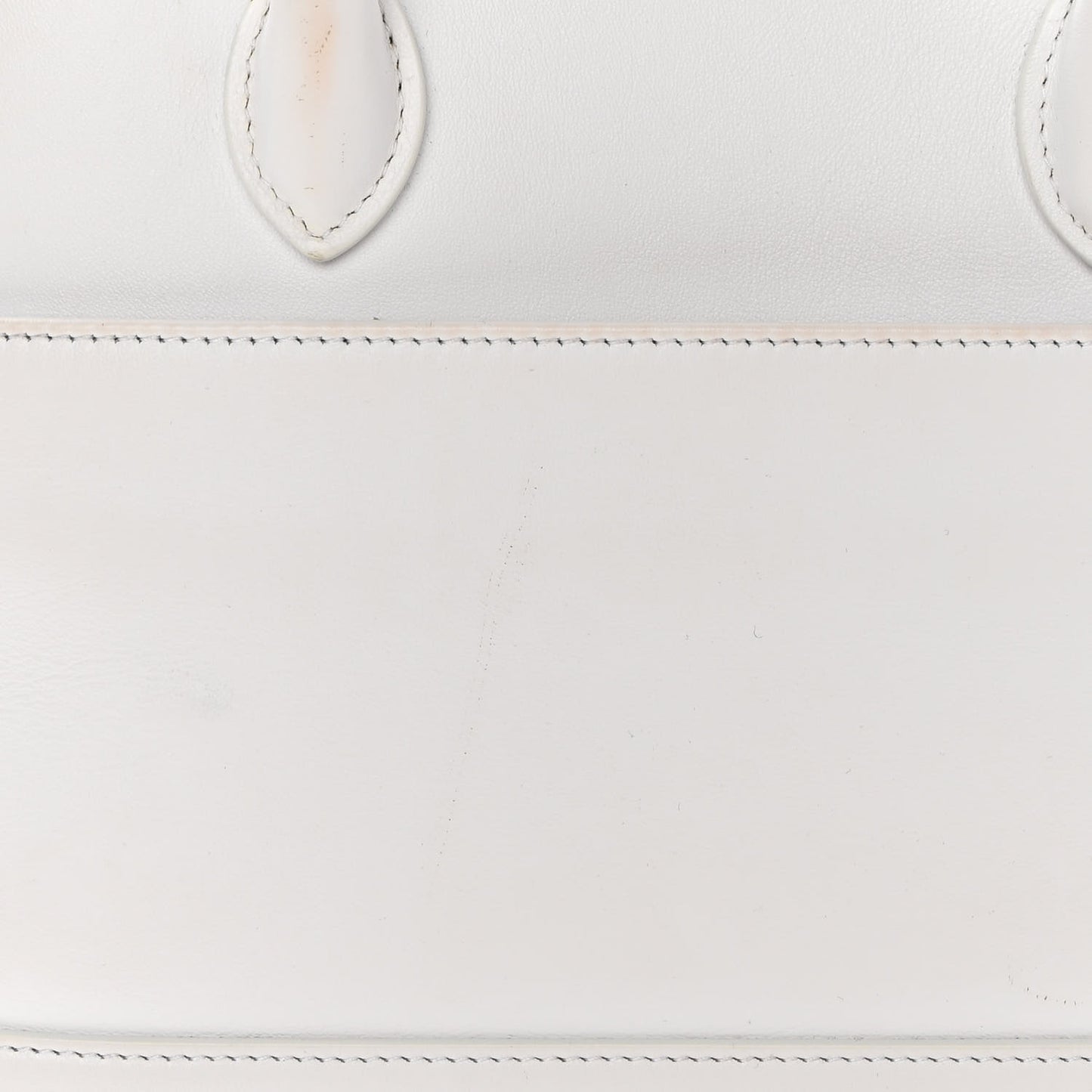 Smooth Calfskin 3D Logo S Ville Top Handle Bag White Screen Blue Black