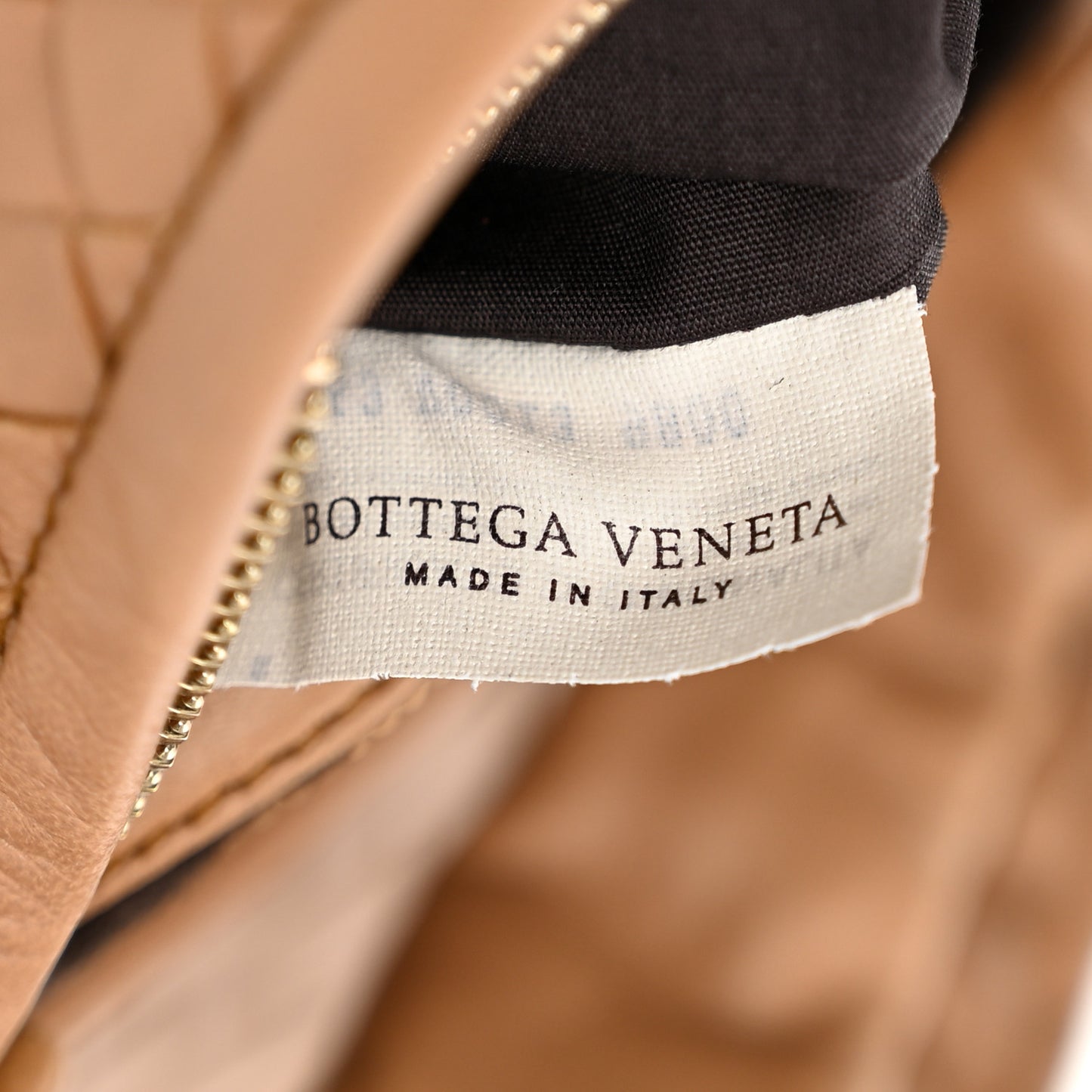 Nappa Intrecciato Embossed Medium Veneta Hobo Camel