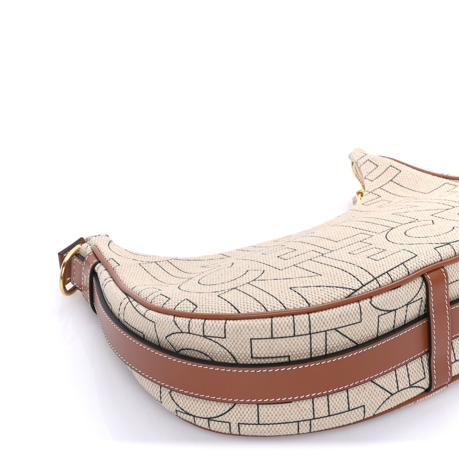 Celine Canvas Calfskin All Over Print Medium Ava Shoulder Bag  Natural Tan 7 of 7