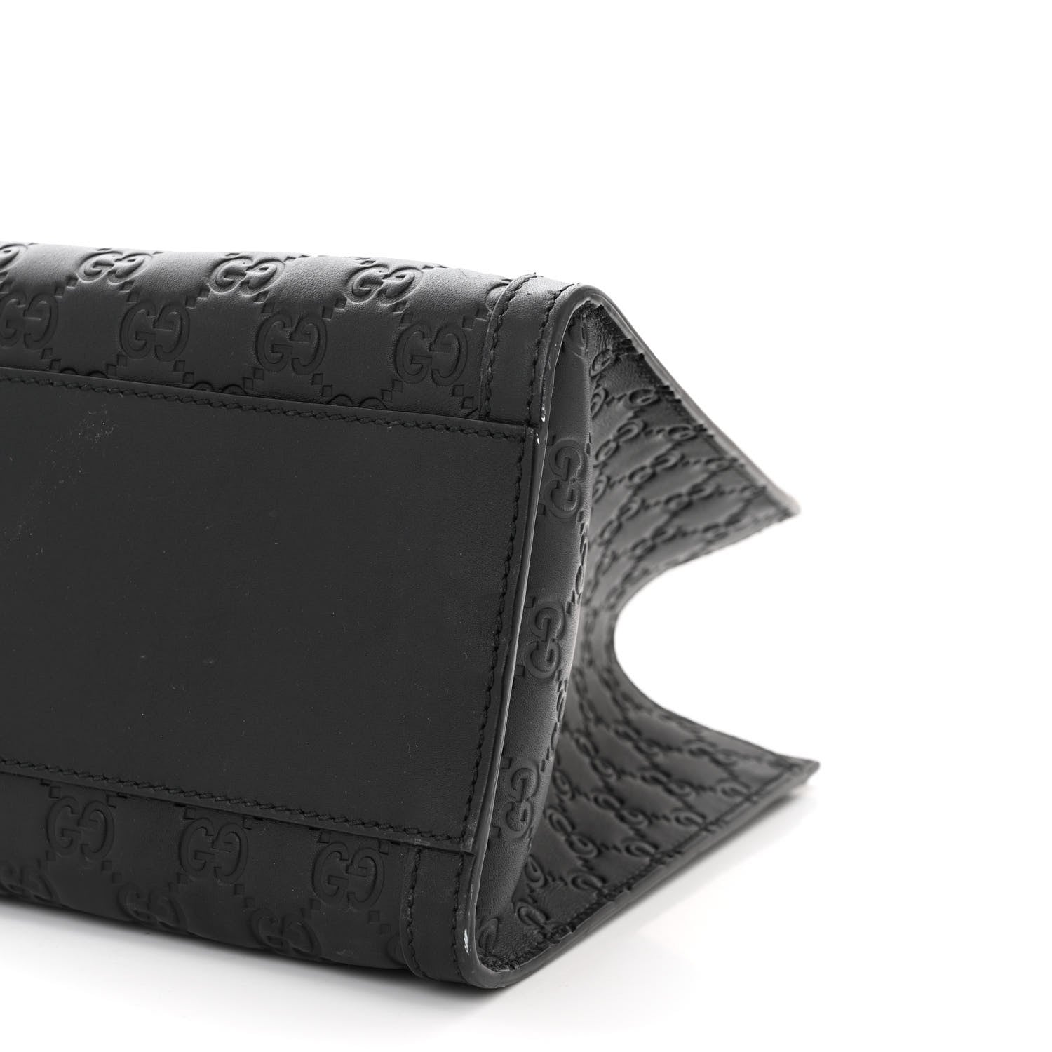 Gucci Guccissima Medium Padlock Tote Black 10 of 13