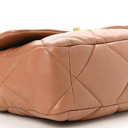 Chanel Lambskin Quilted Large Chanel 19 Flap Brown 8 of 10