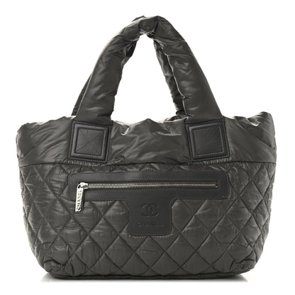 Chanel Nylon Quilted Small Coco Cocoon Reversible Tote Grey 1 of 8