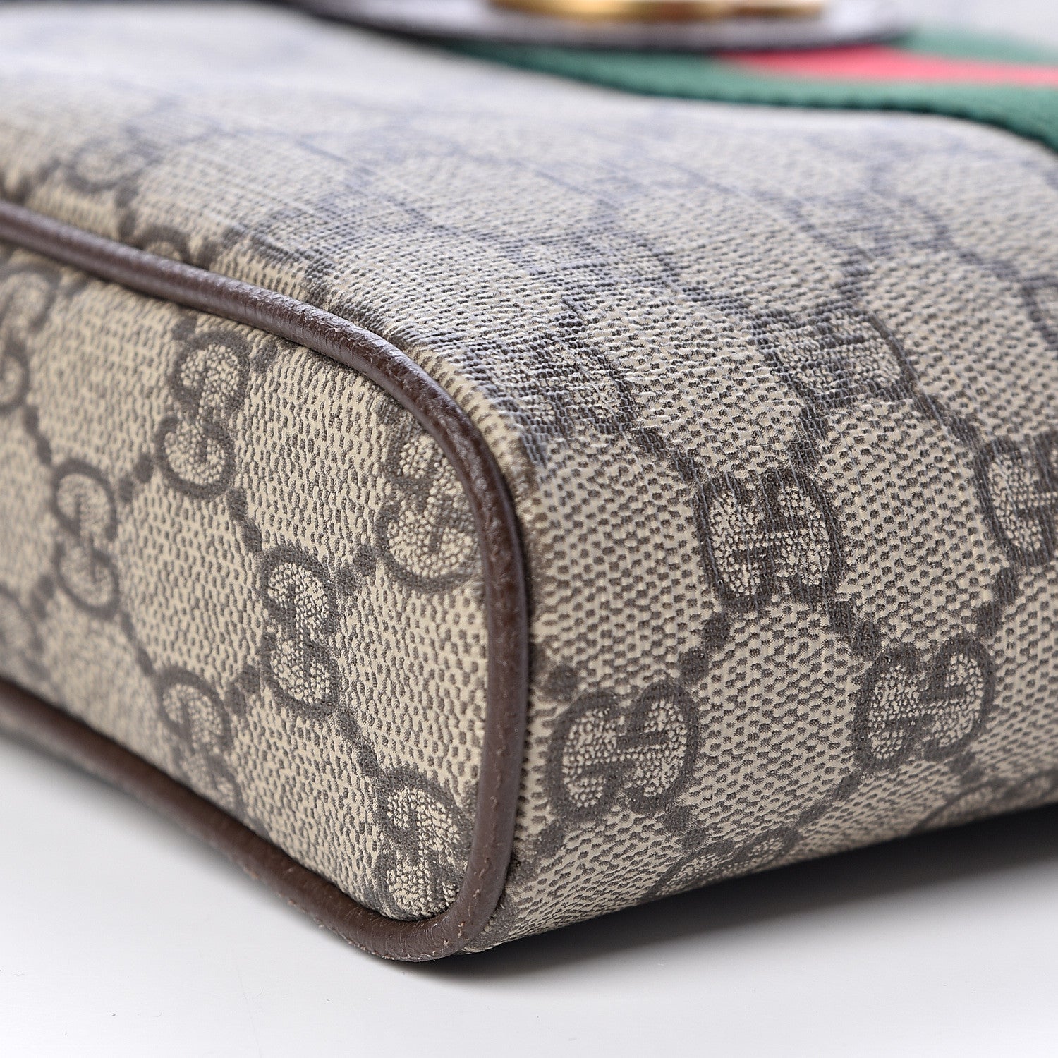 Gucci GG Supreme Monogram Web Small Ophidia Messenger Bag Brown 9 of 11