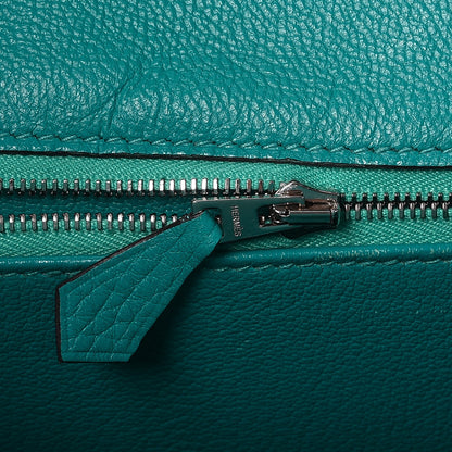 Hermes Taurillon Clemence Birkin 35 Bleu Paon 10 of 23