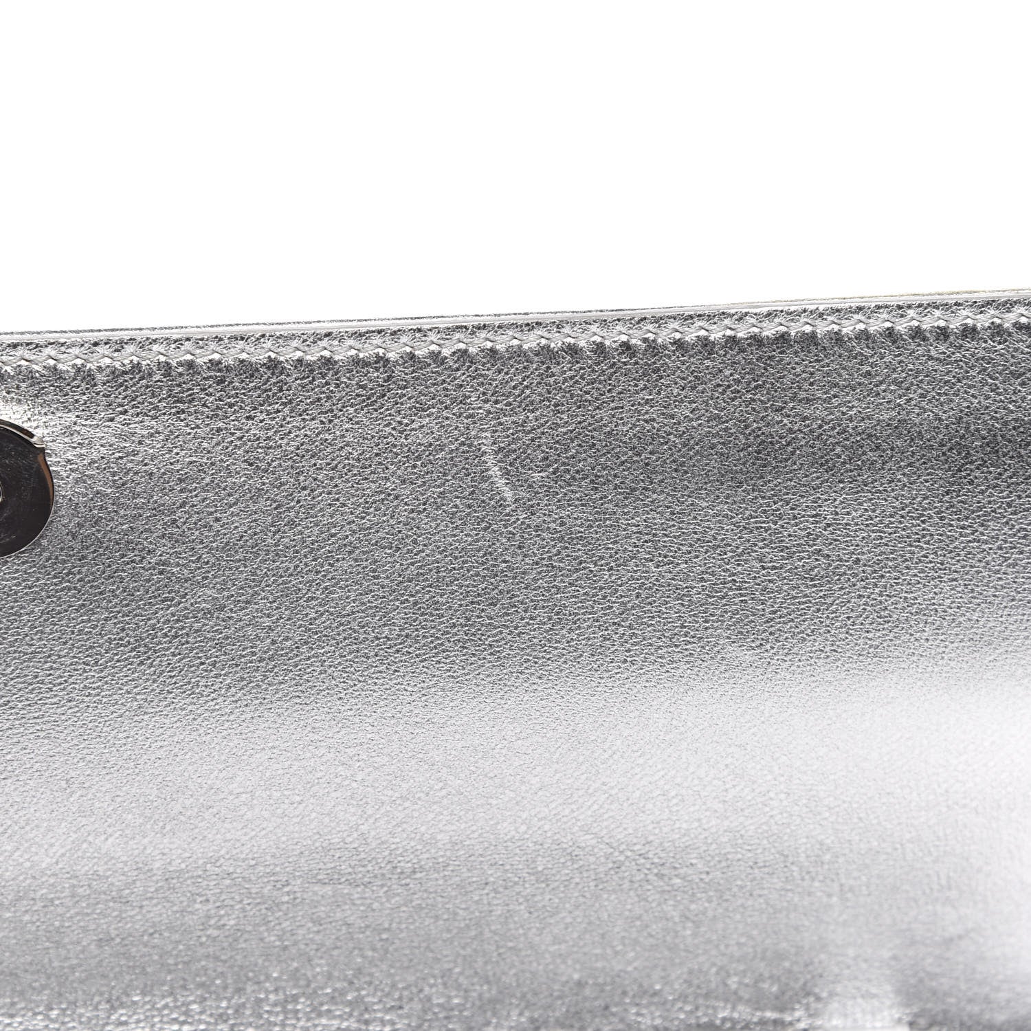 Saint Laurent Nappa Silk Fetiche Clutch Argento 12 of 15