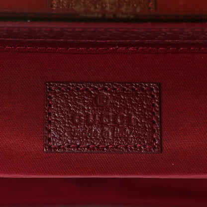 Gucci GG Supreme Monogram Ancora Calfskin Vanity Cosmetic Case Beige Ebony Rosso 5 of 8