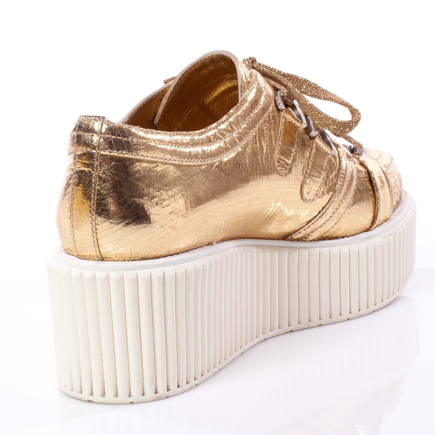 Chanel Lame Creeper Sneakers 39 Gold 8 of 10