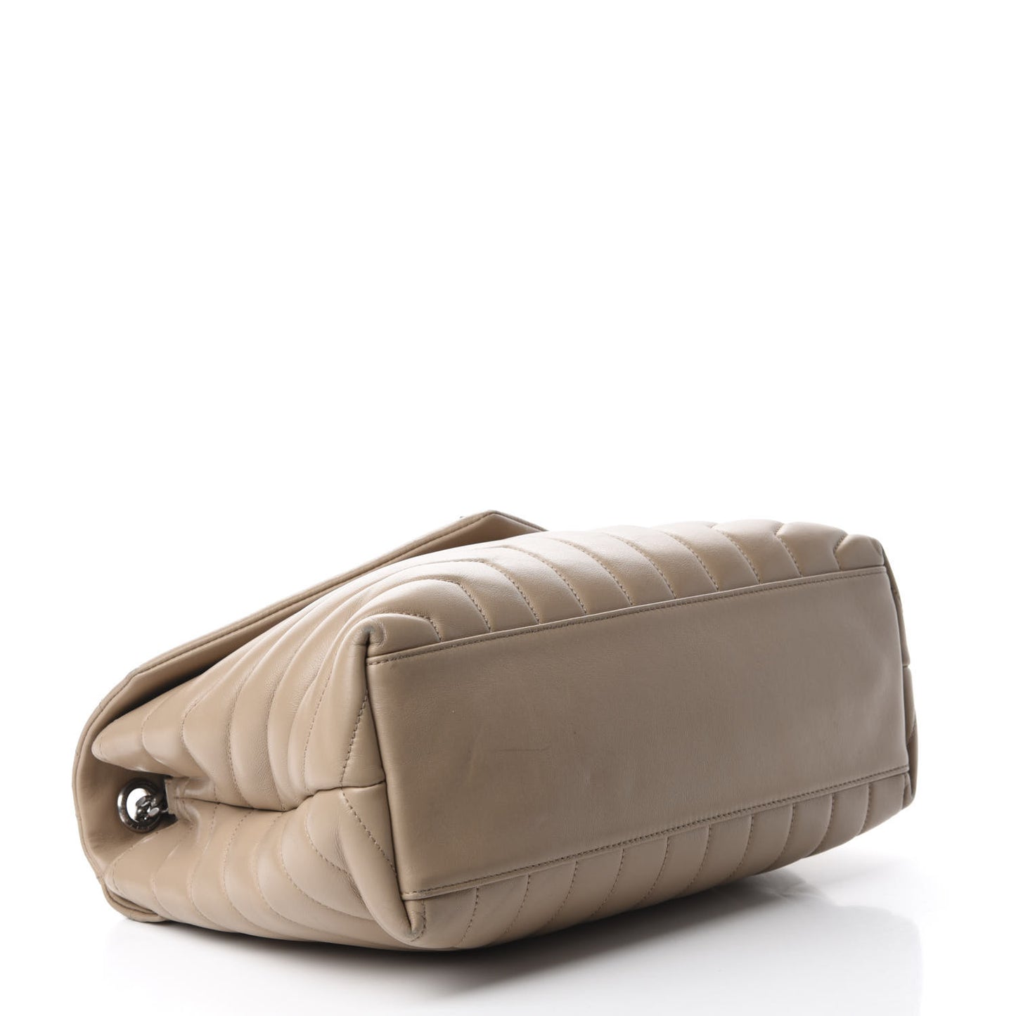 Calfskin Y Quilted Monogram Medium Loulou Chain Satchel Dark Beige