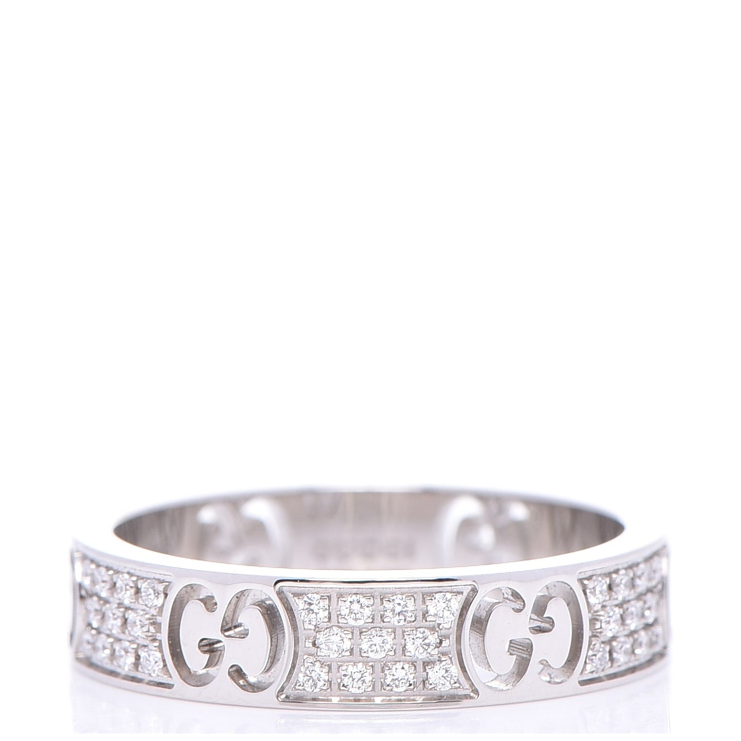 18K White Gold Diamond Icon Stardust Ring 52 6