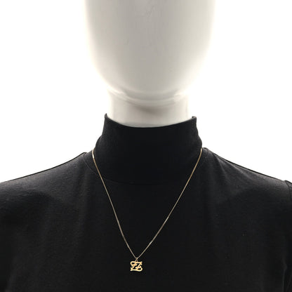 Fendi Metal Karligraphy Necklace Gold 2 of 6