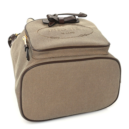 Prada Jacquard Logo Mini Bucket Crossbody Bag Corda Bruciato 3 of 8