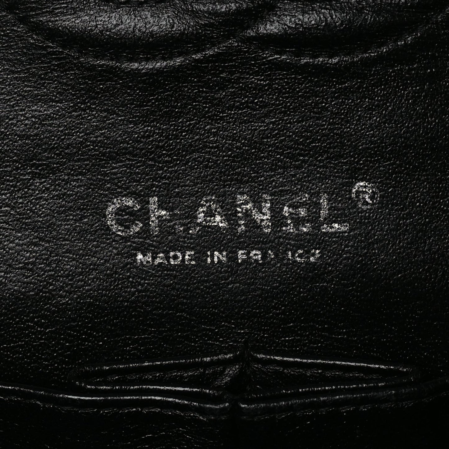 Patent Quilted Medium Double Flap Black