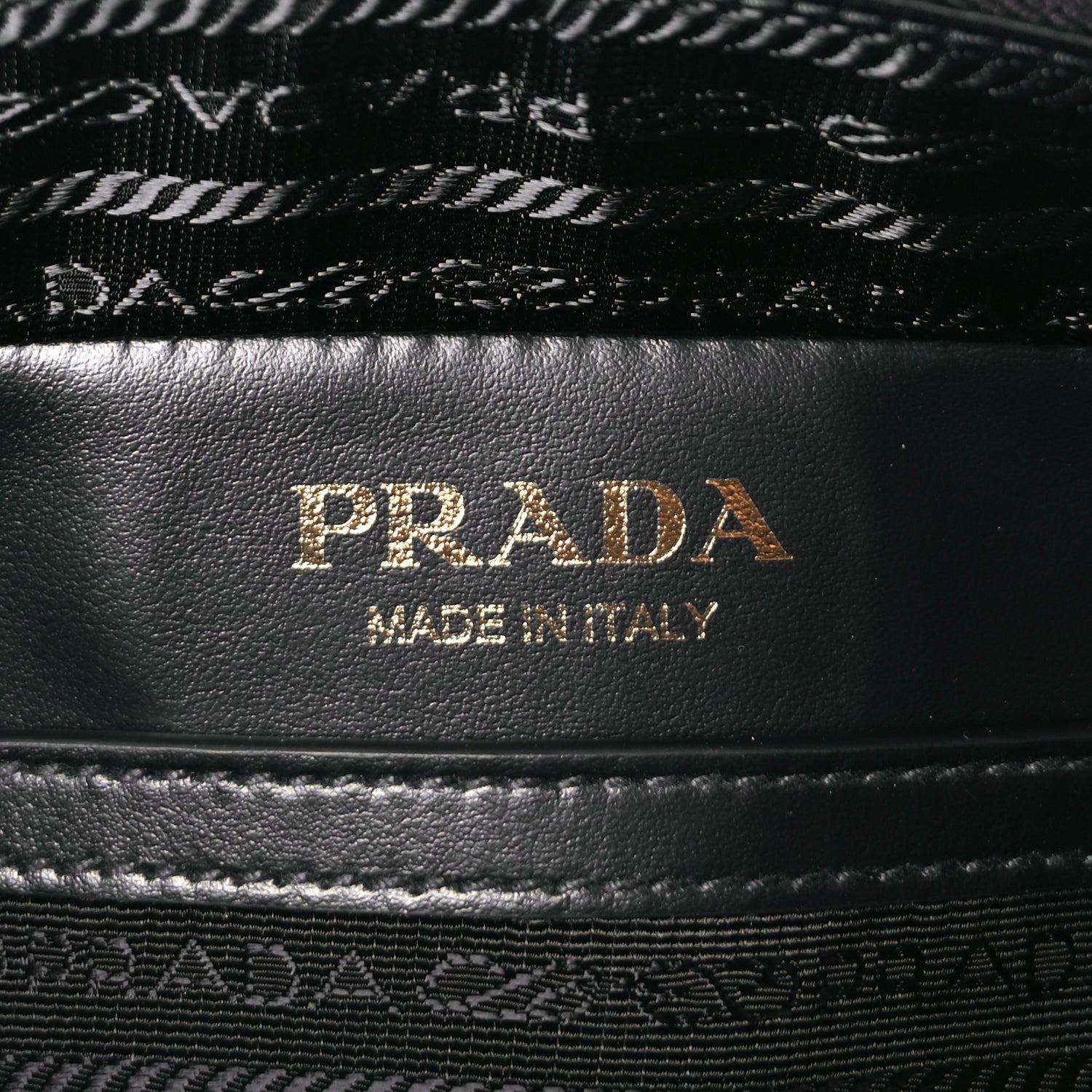 Prada Jacquard Saffiano Triangolo Symbole Embroidered Medium Shoulder Bag Black Corda 5 of 8