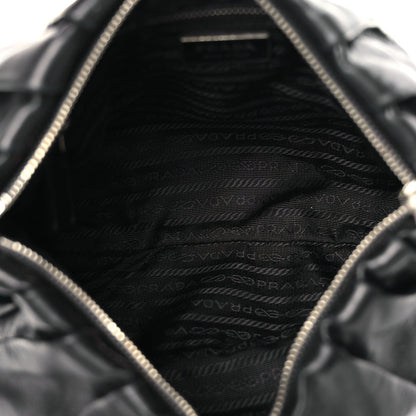 Prada Cervo Hobo Shoulder Bag Black 4 of 9