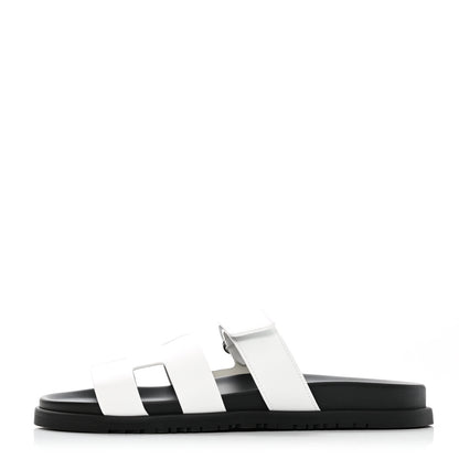 Hermes Calfskin Womens Chypre Sandals 41 White 1 of 9