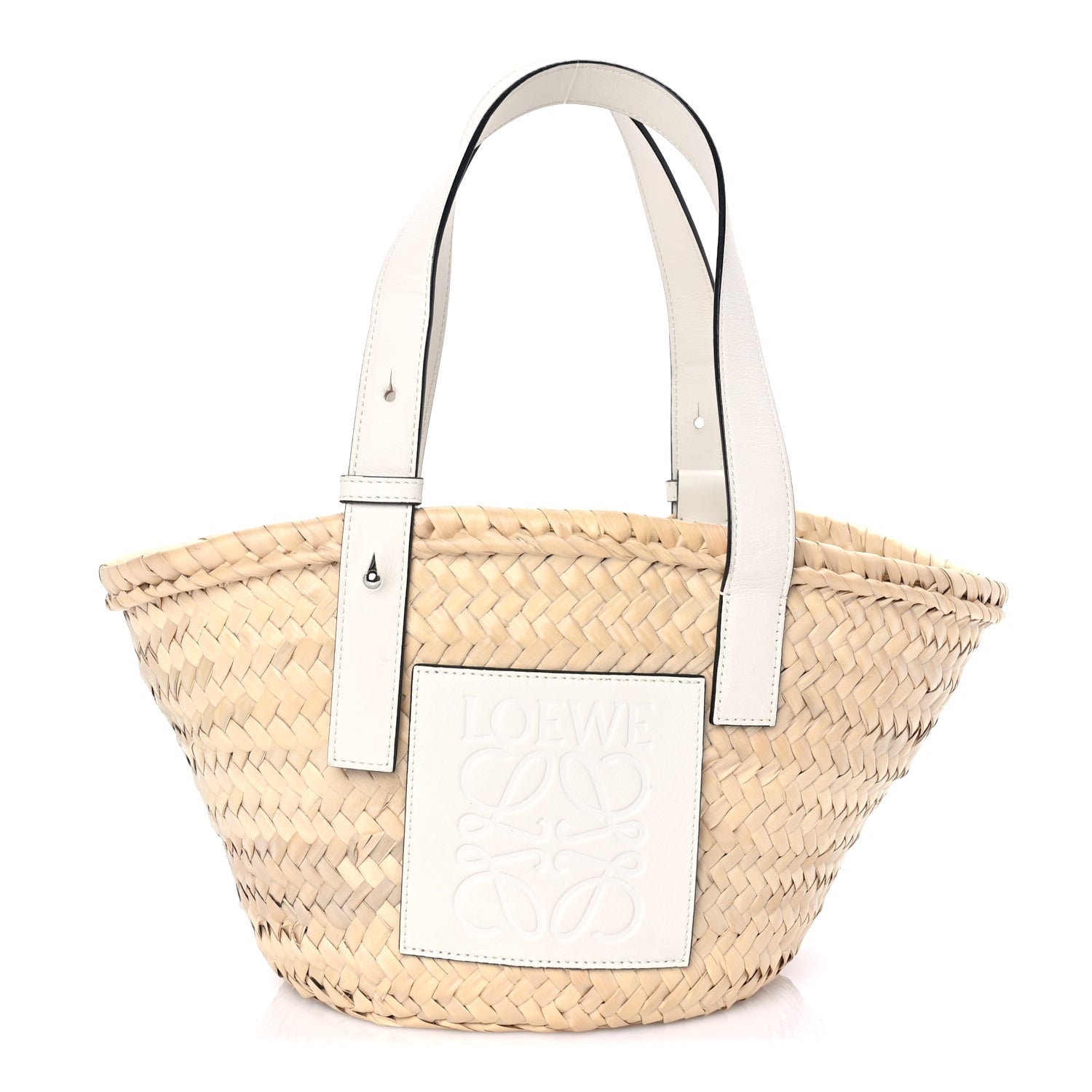Tag Heuer Raffia Small Basket Tote Bag Natural White Natural White 1 of 8