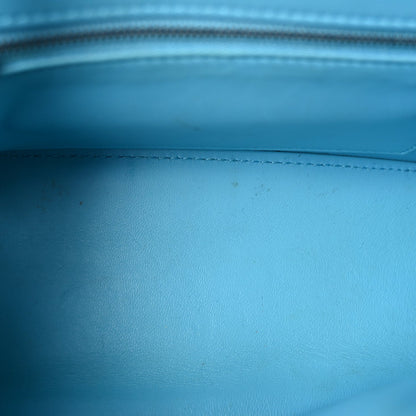 Balenciaga Shiny Box Calfskin Tonal B Small Hourglass Top Handle Bag Azur 7 of 16