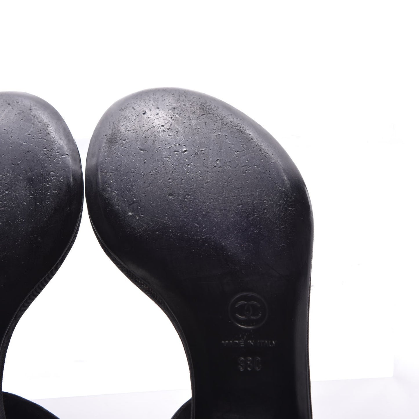 Lambskin Pearl Thong Sandals 38 Black