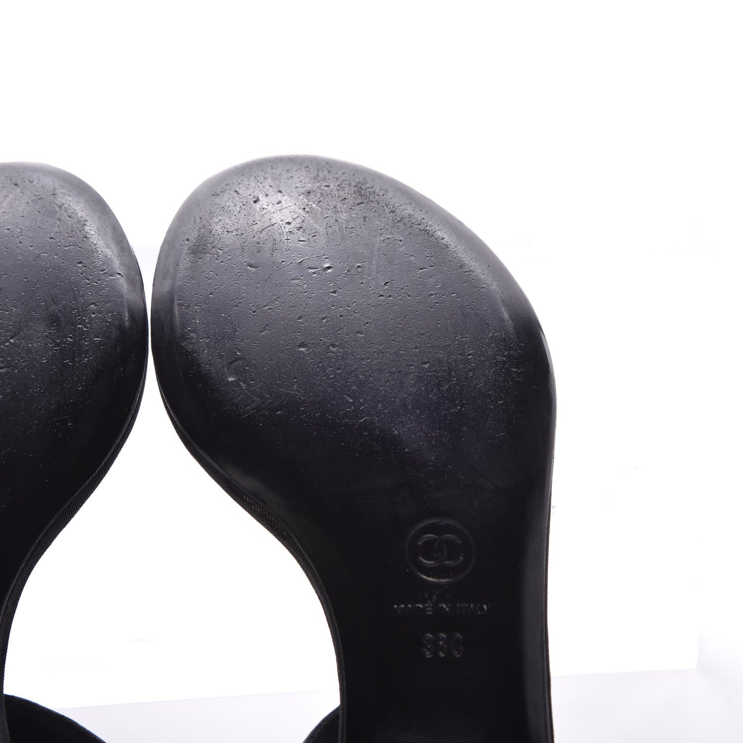 Chanel Lambskin Pearl Thong Sandals 38 Black 22 of 24