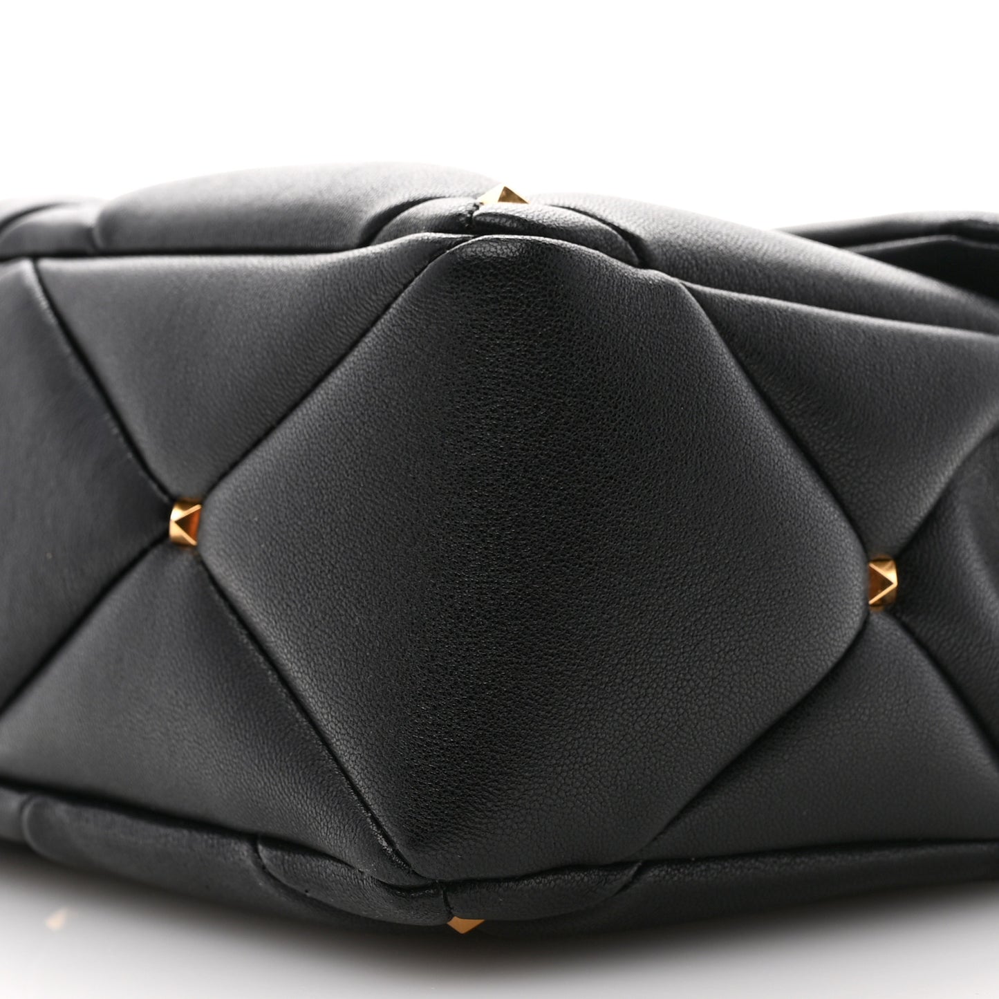 Nappa Medium Roman Stud Shoulder Bag Black