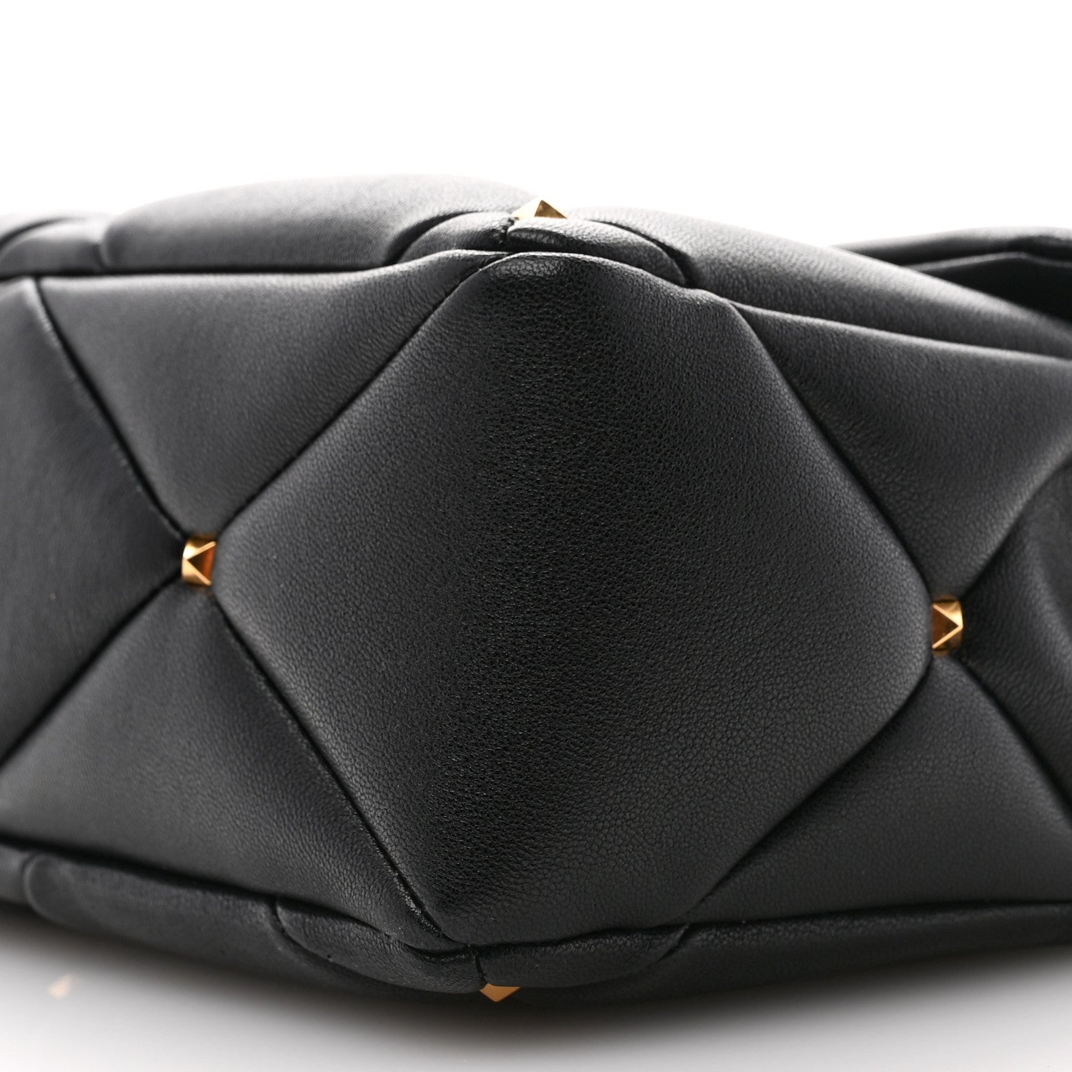 Valentino Garavani Nappa Medium Roman Stud Shoulder Bag Black 9 of 9