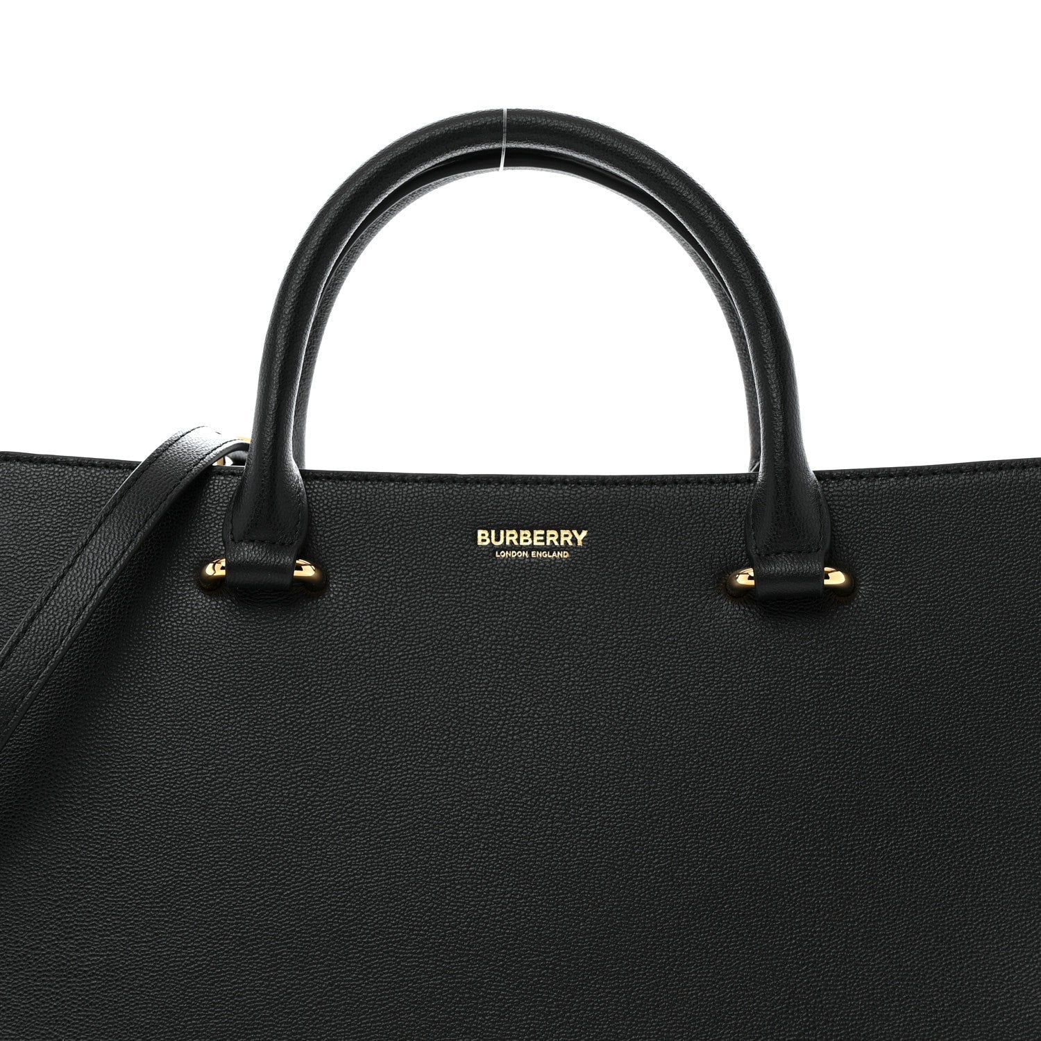 Burberry Calfskin Mega Check Small Banwell Tote Black 7 of 7