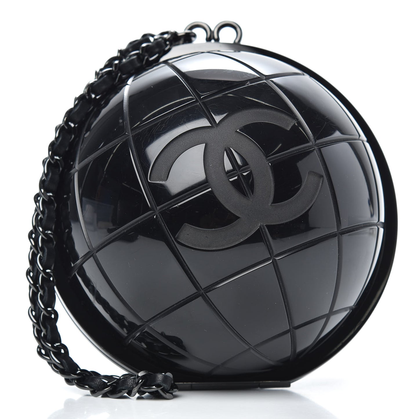 Plexiglass Around The World Clutch Black