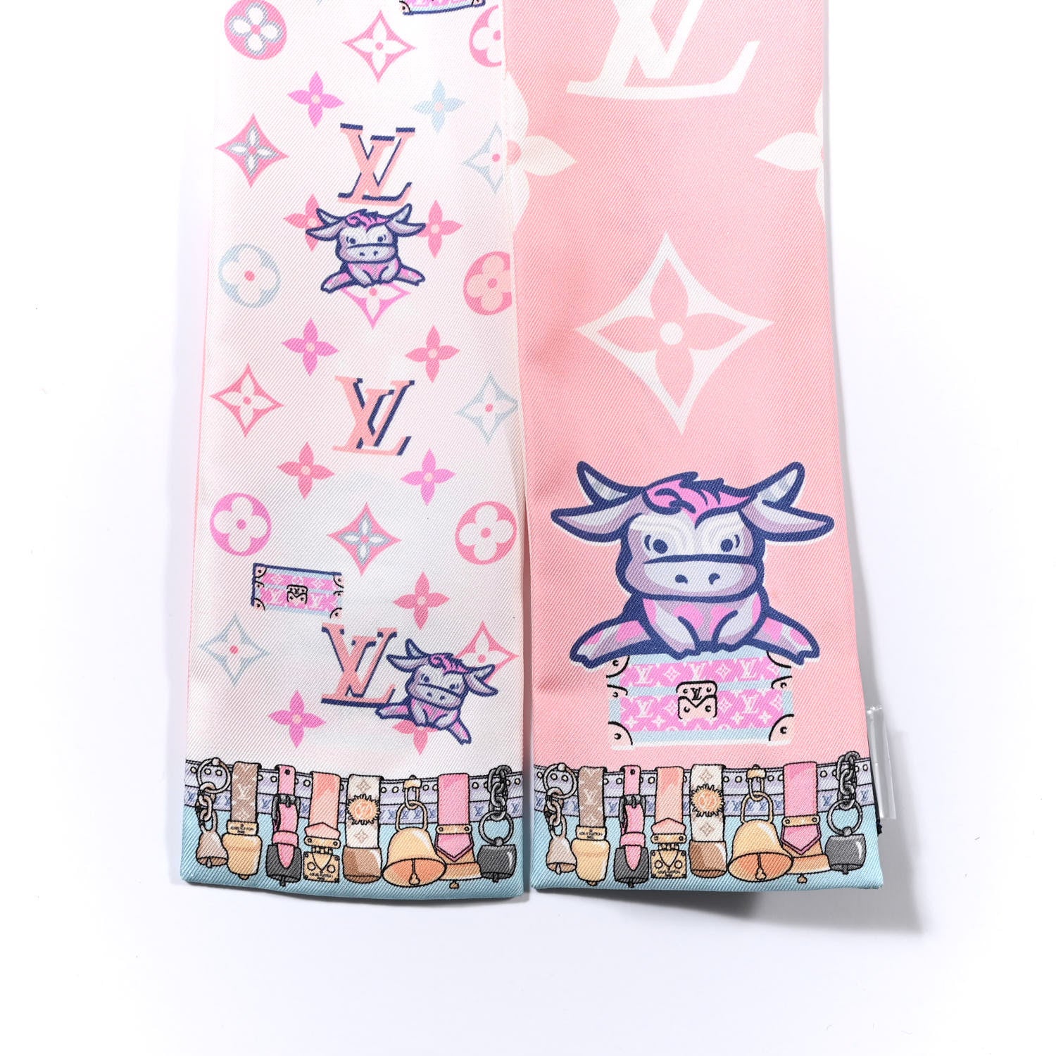 Louis Vuitton Silk Monogram Rodeo Bandeau Rose 4 of 4