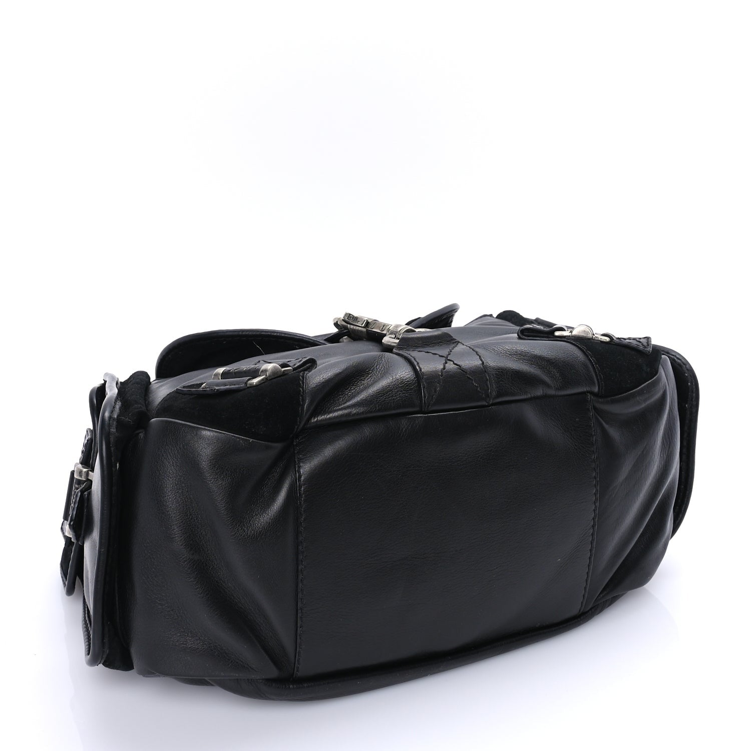 Christian Dior Calfskin Suede Rebelle Hobo Black 3 of 7