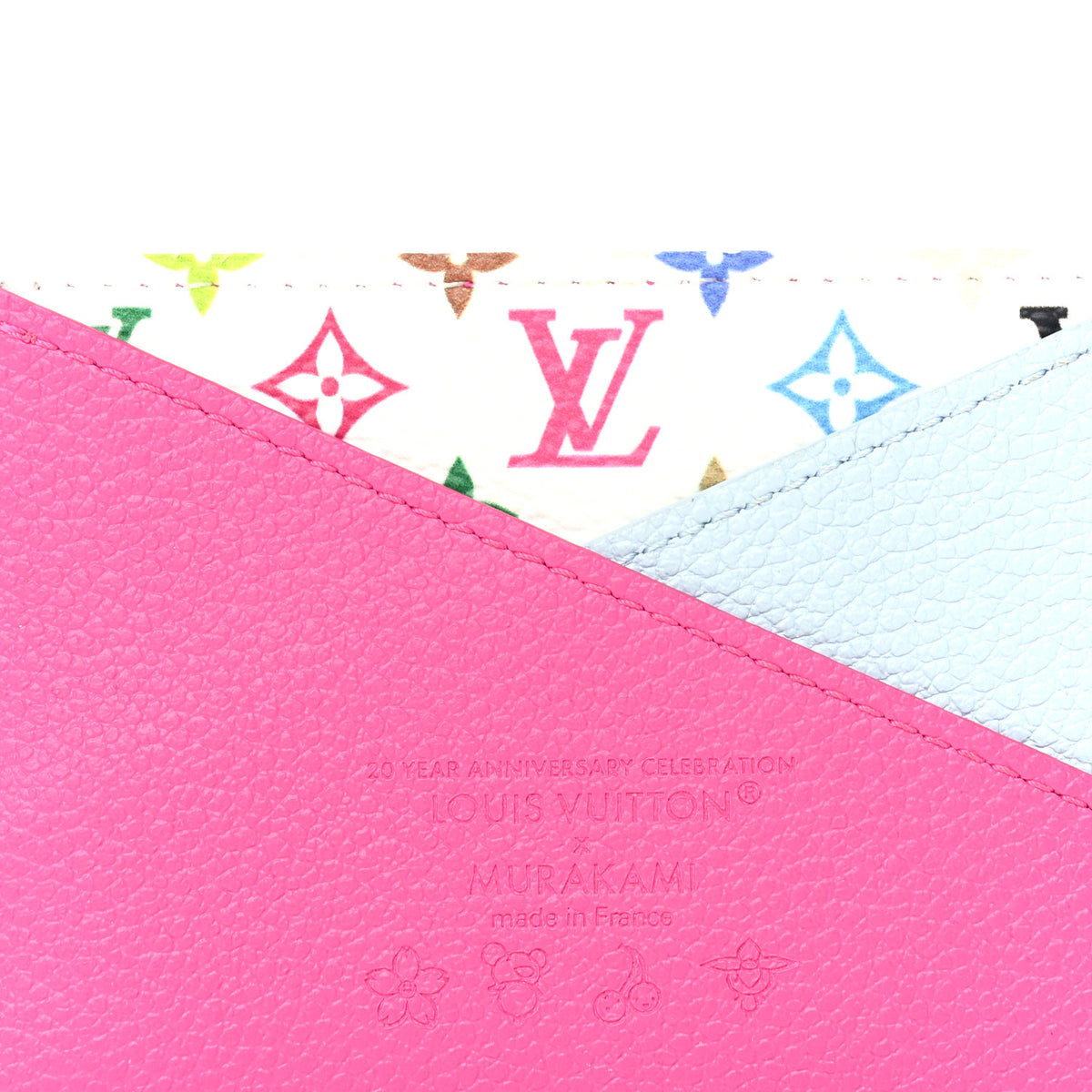 LV X TM Monogram Multicolor Criss-Cross Card Holder Kawaii Pink