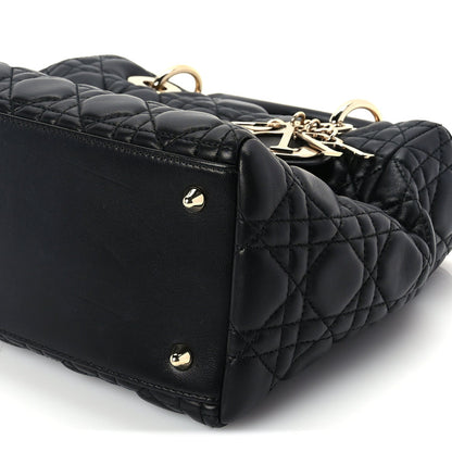 Christian Dior Lambskin Cannage Medium Lady Dior Black 8 of 8