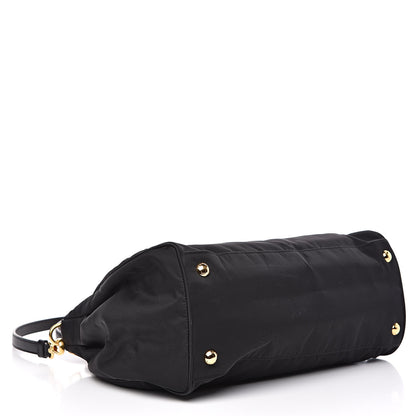 Prada Tessuto Nylon Saffiano Shopping Satchel Black 4 of 10