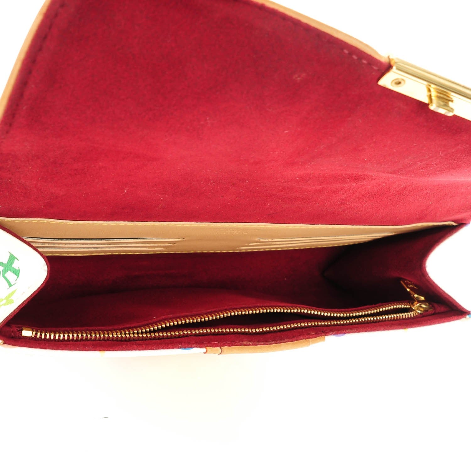 Louis Vuitton Monogram Multicolor Courtney Clutch White 5 of 7