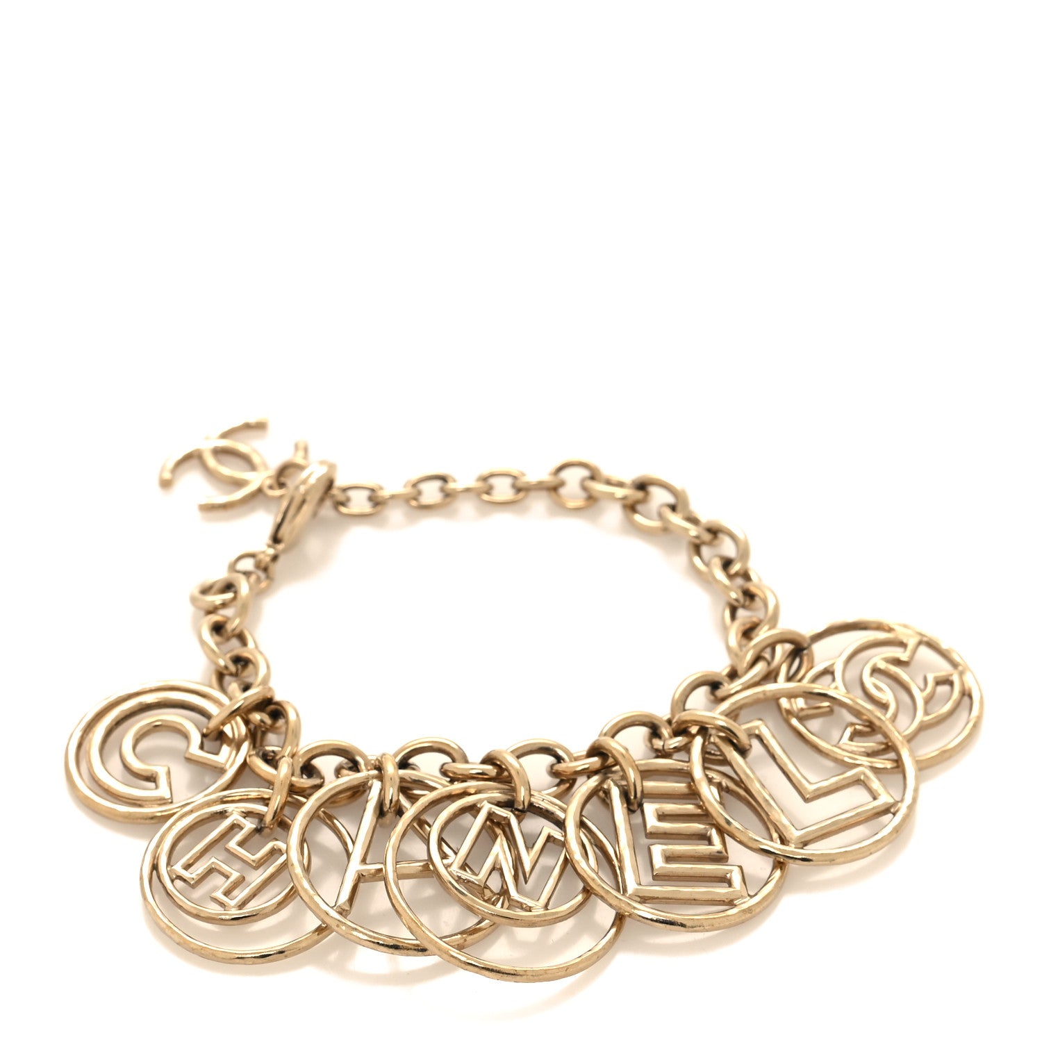 Chanel Hoop Cuba Logo Bracelet Gold 1 of 4