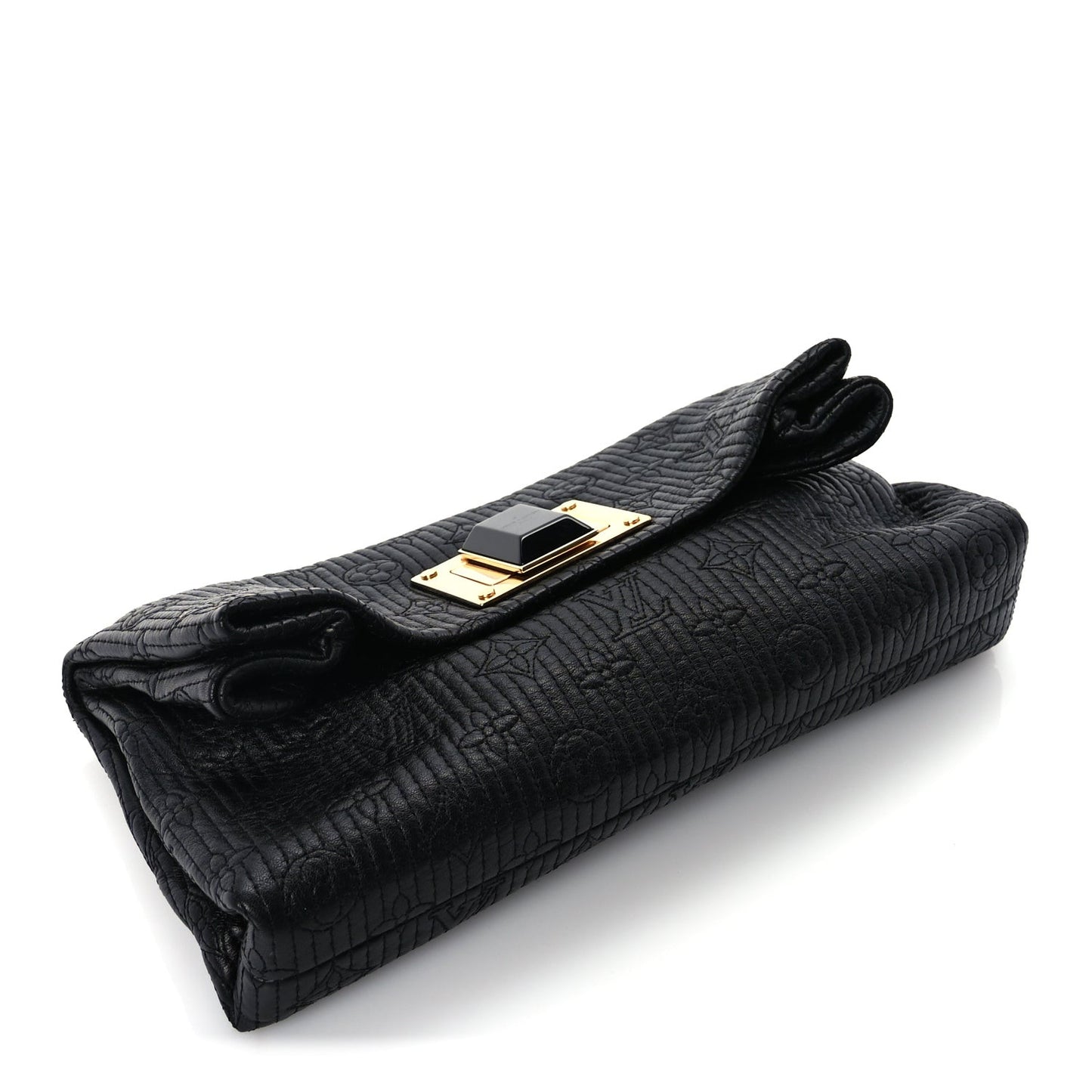 Calfskin Quilted Monogram Altair Clutch Black