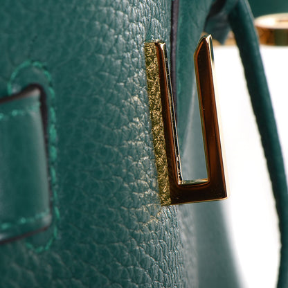 Hermes Taurillon Clemence Birkin 30 Malachite 11 of 19