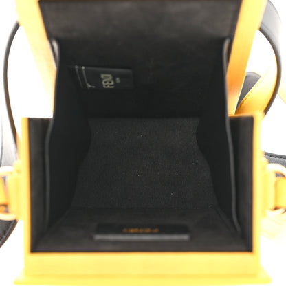 Fendi Vitello Fluffy Logo Vertical Box Yellow Box Black 5 of 10